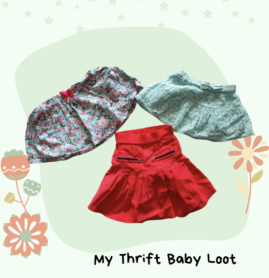 Preloved set of baby skirts (3-9 months)